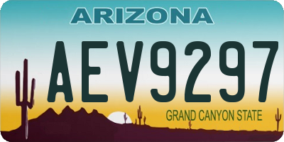 AZ license plate AEV9297