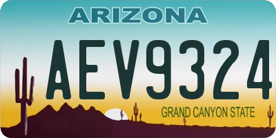 AZ license plate AEV9324