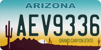 AZ license plate AEV9336
