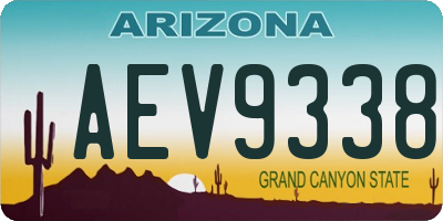 AZ license plate AEV9338