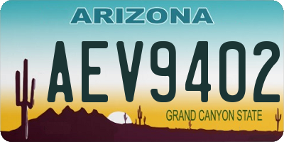 AZ license plate AEV9402