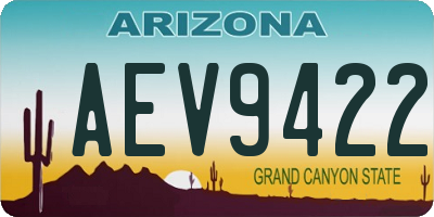 AZ license plate AEV9422