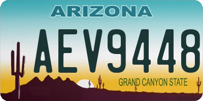 AZ license plate AEV9448