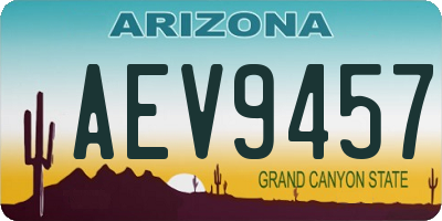AZ license plate AEV9457