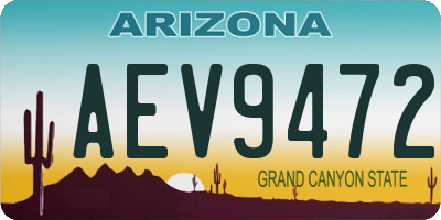 AZ license plate AEV9472