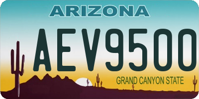 AZ license plate AEV9500