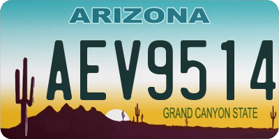 AZ license plate AEV9514