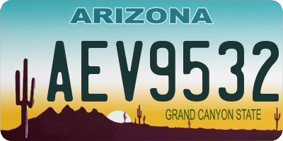 AZ license plate AEV9532