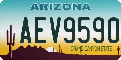 AZ license plate AEV9590