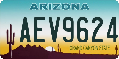 AZ license plate AEV9624