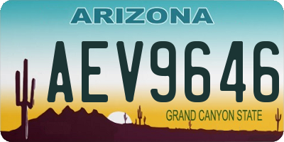 AZ license plate AEV9646
