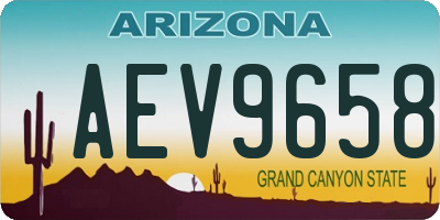 AZ license plate AEV9658