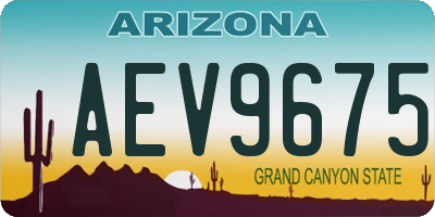 AZ license plate AEV9675