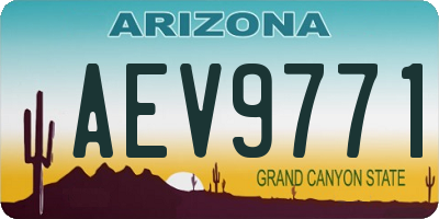 AZ license plate AEV9771
