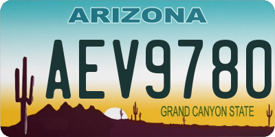 AZ license plate AEV9780