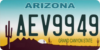 AZ license plate AEV9949