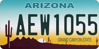 AZ license plate AEW1055