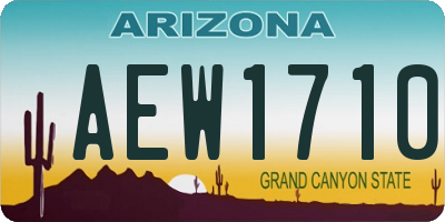 AZ license plate AEW1710