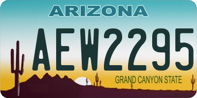 AZ license plate AEW2295