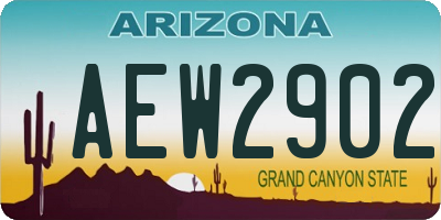 AZ license plate AEW2902