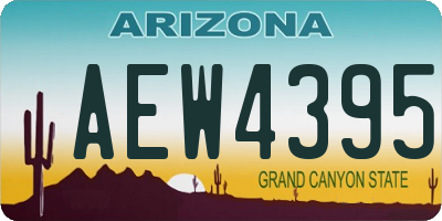 AZ license plate AEW4395