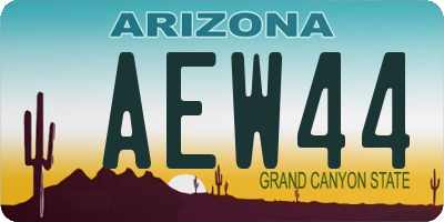 AZ license plate AEW44