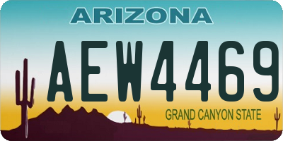 AZ license plate AEW4469