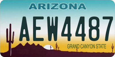 AZ license plate AEW4487