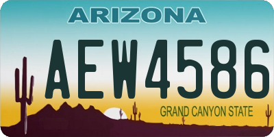 AZ license plate AEW4586