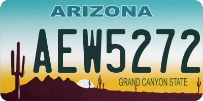 AZ license plate AEW5272