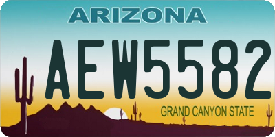 AZ license plate AEW5582