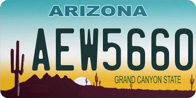 AZ license plate AEW5660