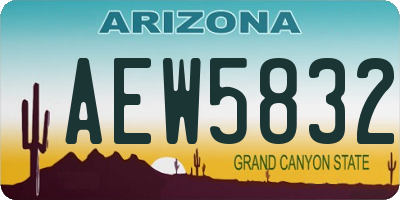 AZ license plate AEW5832