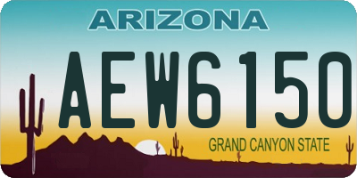 AZ license plate AEW6150