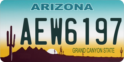 AZ license plate AEW6197