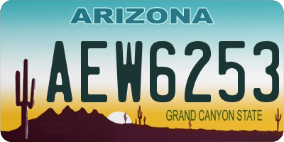 AZ license plate AEW6253
