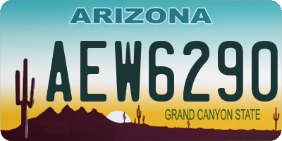 AZ license plate AEW6290