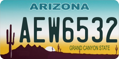 AZ license plate AEW6532