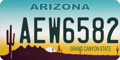 AZ license plate AEW6582