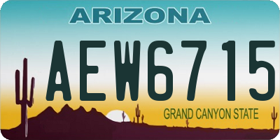 AZ license plate AEW6715
