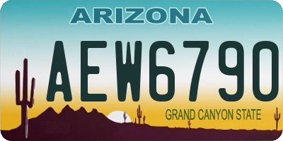 AZ license plate AEW6790