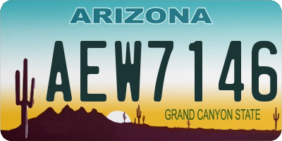 AZ license plate AEW7146