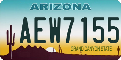 AZ license plate AEW7155