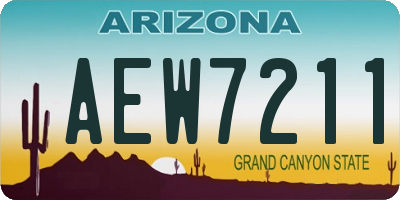 AZ license plate AEW7211
