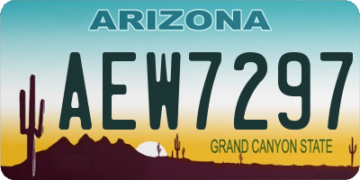 AZ license plate AEW7297