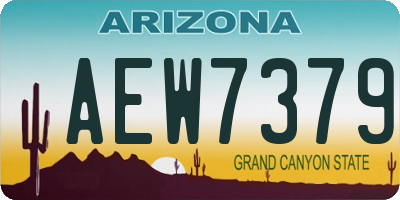 AZ license plate AEW7379