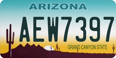 AZ license plate AEW7397