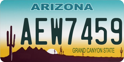 AZ license plate AEW7459