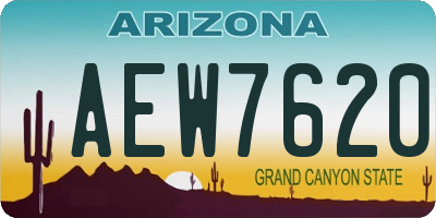 AZ license plate AEW7620