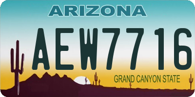 AZ license plate AEW7716